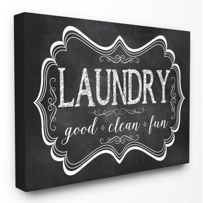 ” Laundry Good Clean Fun Chalk Look ” by Susan Newberry Designs - Chic Decora