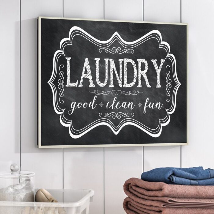 ” Laundry Good Clean Fun Chalk Look ” by Susan Newberry Designs - Chic Decora