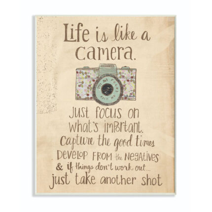 ” Life Is A Camera “ - Chic Decora