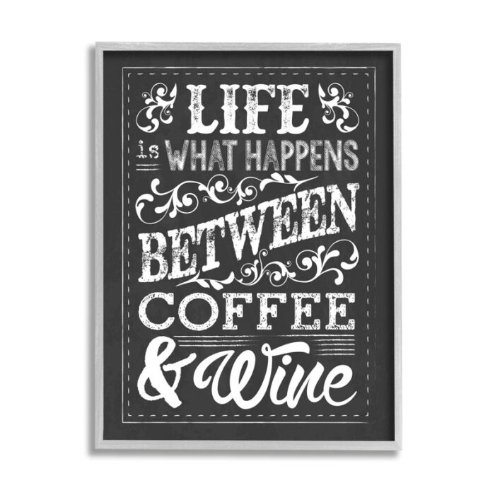 ” Life Is What Happens Between Coffee & Wine ” by Melody Hogan - Chic Decora