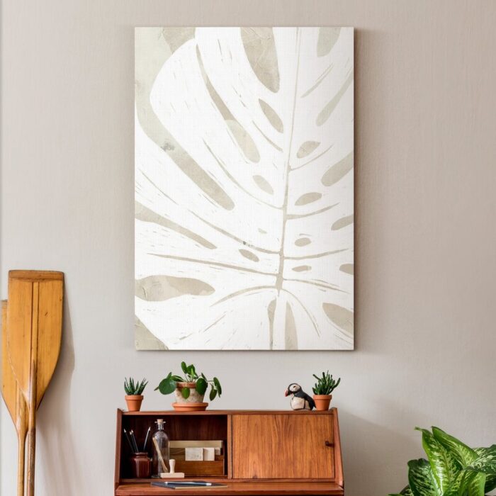 ” Linen Tropical Silhouette I “ - Chic Decora