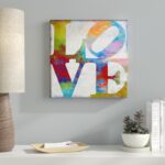 ” Love Painted Textured Rainbow Typography “ - Chic Decora