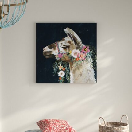 ” Lovely Llama II ” by Victoria Borges Painting Print - Chic Decora