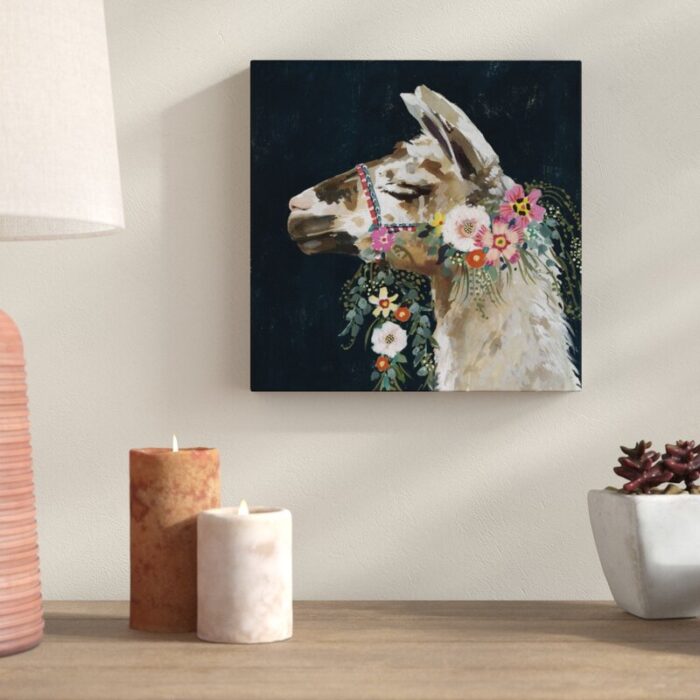 ” Lovely Llama II ” by Victoria Borges Painting Print - Chic Decora