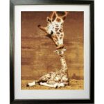 ” Makulu Giraffe Mother Love First Kiss ” by Romero Britto - Chic Decora