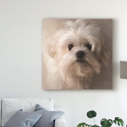 ” Maltese Puppy Portrait ” by Lois Bryan - Chic Decora