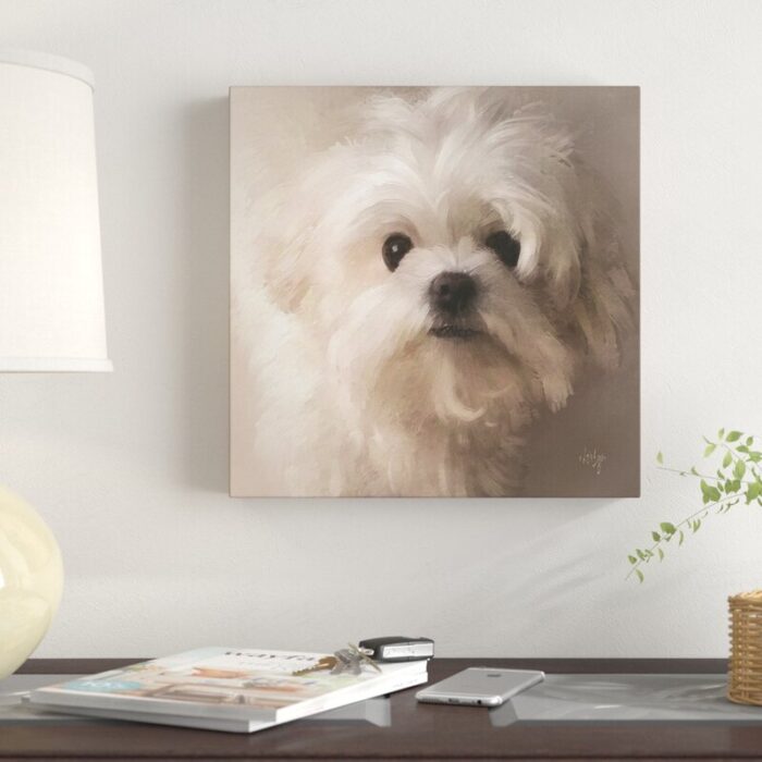 ” Maltese Puppy Portrait ” by Lois Bryan - Chic Decora