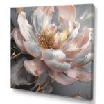 ” Marble Pink Gold Peony Flower III “ - Chic Decora