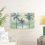 ” Marine Layer Palms Crop ” by Silvia Vassileva Painting Print - Chic Decora