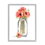 ” Mason Jar Poppies ” by Amanda Greenwood - Chic Decora