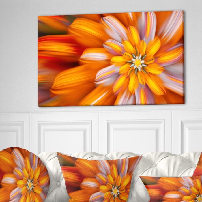 ” Massive Orange Fractal Flower “ - Chic Decora