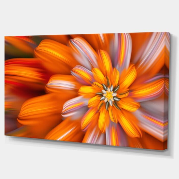 ” Massive Orange Fractal Flower “ - Chic Decora