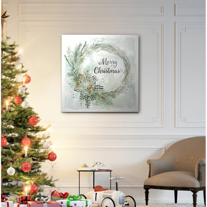 ” Merry Christmas Pine Wreath “ - Chic Decora