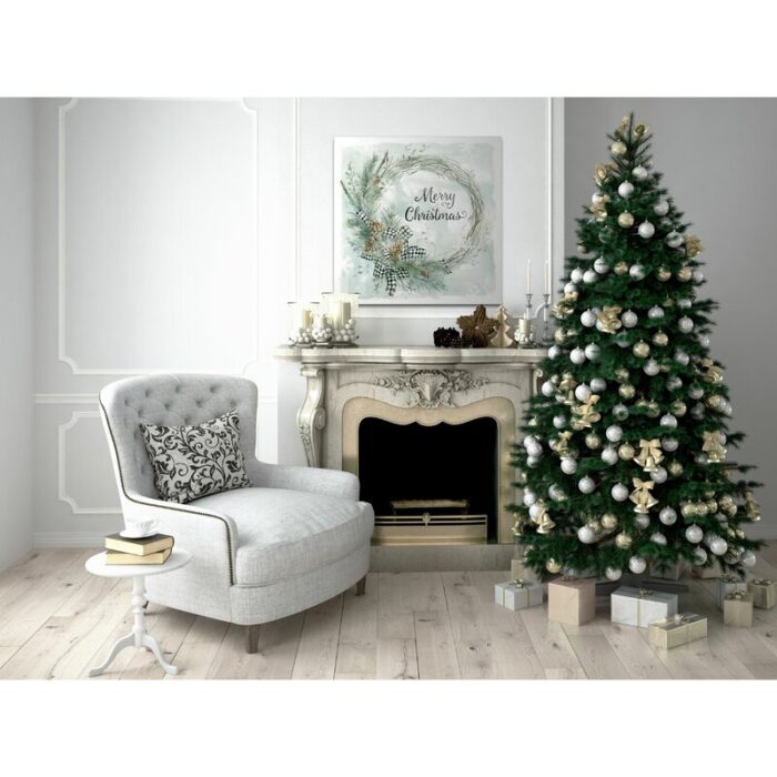 ” Merry Christmas Pine Wreath “ - Chic Decora