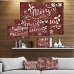 ” Merry Christmas Season Greetings On Red “ - Chic Decora