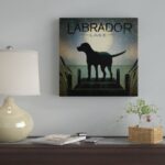 ” Moonrise Black Dog Labrador Lake ” by Ryan Fowler - Chic Decora