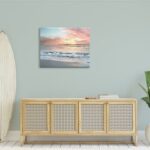 ” Morning Sunrise Beach Landscape Distant Mountains Rolling Tide ” by Mike Calascibetta - Chic Decora