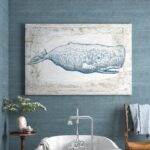 ” Nautical And Coastal Blue Whale, Coastal Blue ” by Oliver Gal - Chic Decora