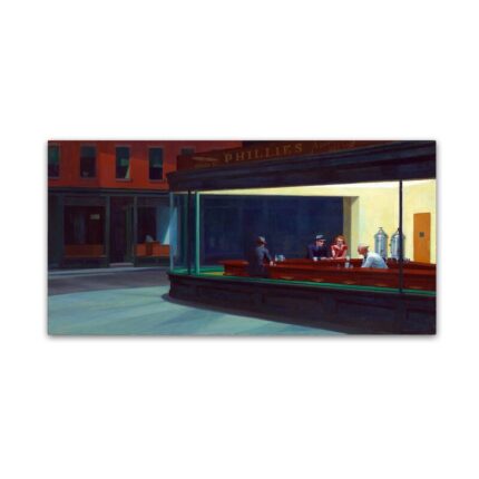 ” Nighthawks ” by Edward Hopper Painting Print - Chic Decora