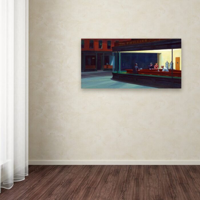 ” Nighthawks ” by Edward Hopper Painting Print - Chic Decora