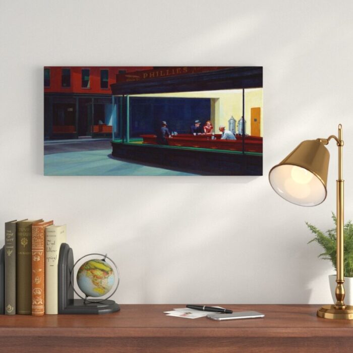 ” Nighthawks ” by Edward Hopper Painting Print - Chic Decora