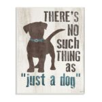 ” Not Just A Dog Phrase Family Pet Brown Blue Word Design ” by Gigi Louise - Chic Decora