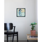 ” Ocean Seahorse – Colorful Blue Green Coastal Nautical Sea Life ” by Jill Meyer - Chic Decora