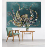 ” Octopus In The Deep Teal Sea ” by Eli Halpin - Chic Decora