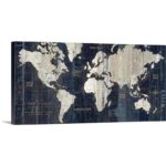 ” Old World Map Blue “ - Chic Decora