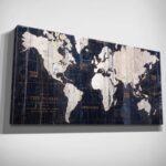 ” Old World Map Blue ” by Avery Tillmom - Chic Decora