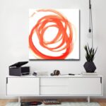 ” Orange Swirl II ” by Leslie Owens - Chic Decora