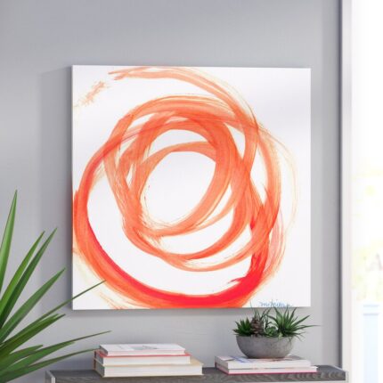 ” Orange Swirl II ” by Leslie Owens - Chic Decora