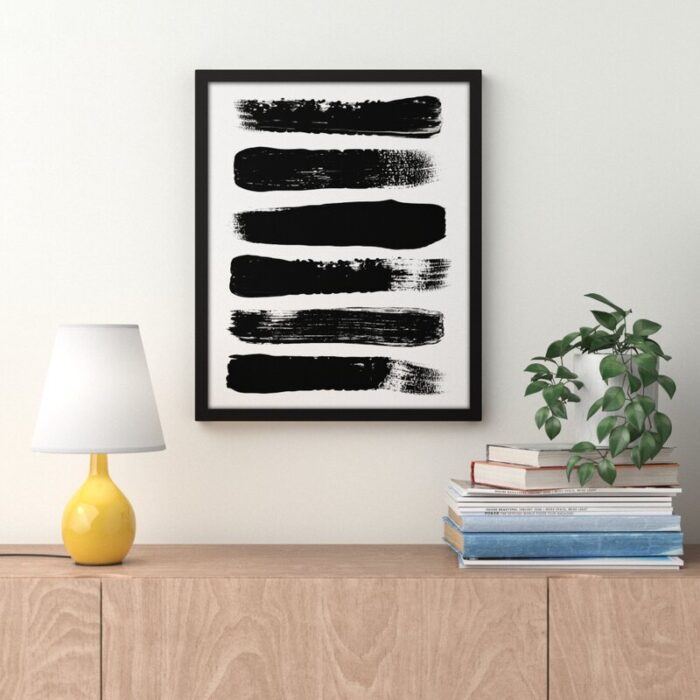 ” Paint Strokes Black And White Abstract “ - Chic Decora