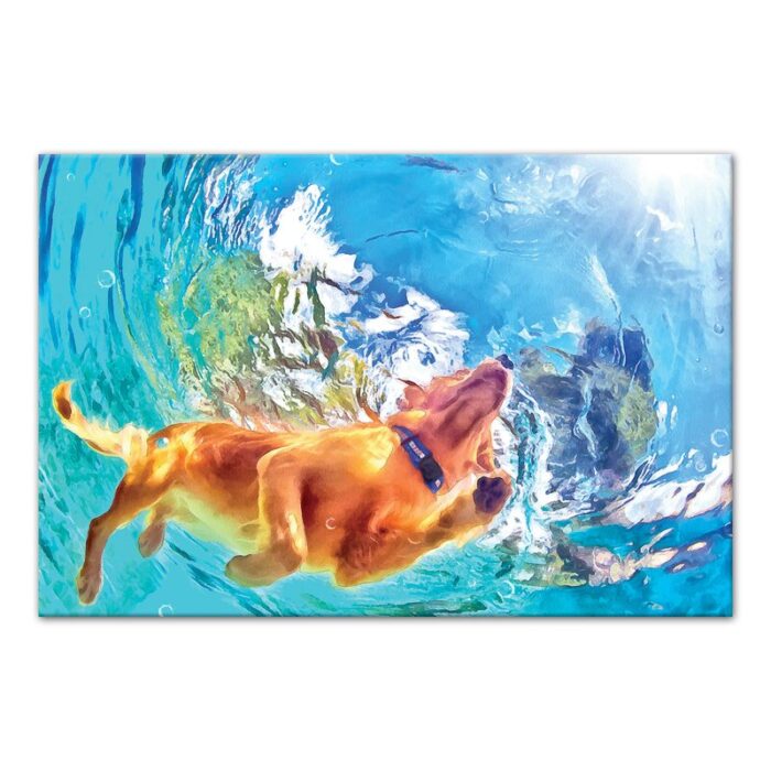 ” Painted Underwater Dog “ - Chic Decora