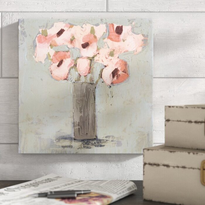 ” Pale Rustic Bouquet I ” by Victoria Borges Painting Print - Chic Decora