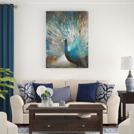 ” Peacock Prowess ” Painting Print - Chic Decora