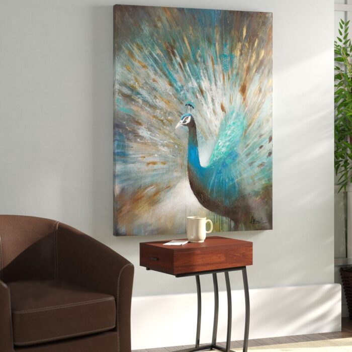 ” Peacock Prowess ” Painting Print - Chic Decora