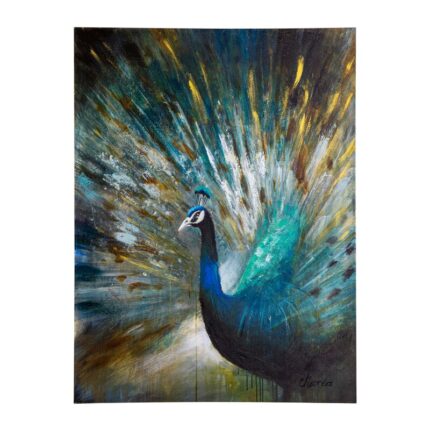 ” Peacock Prowess ” Painting Print - Chic Decora