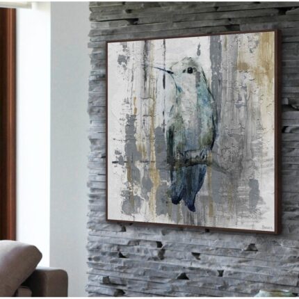 ” Perching Gray ” by Parvez Taj Painting Print - Chic Decora