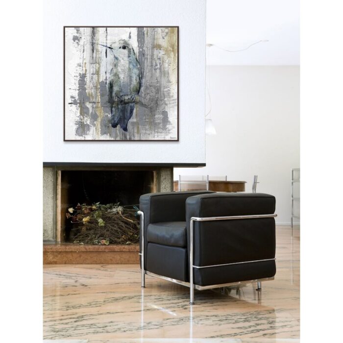 ” Perching Gray ” by Parvez Taj Painting Print - Chic Decora