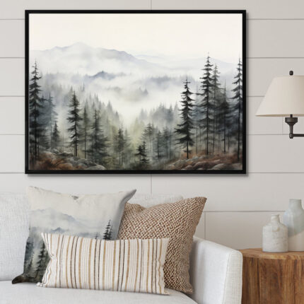 ” Pine Tree Misty Mountain II “ - Chic Decora