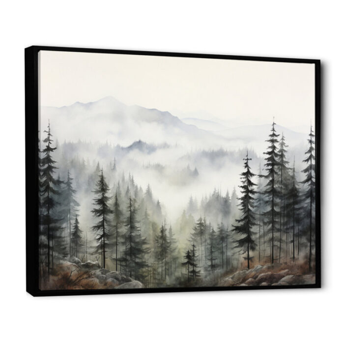 ” Pine Tree Misty Mountain II “ - Chic Decora