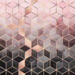 ” Pink And Grey Cubes ” by Elisabeth Fredriksson - Chic Decora