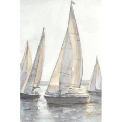 ” Plein Air Sailboats I ” by Ethan Harper Painting Print - Chic Decora