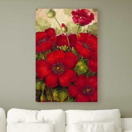 Hummingbird and FloWer I’ Graphic Art Print on Canvas - Chic Decora