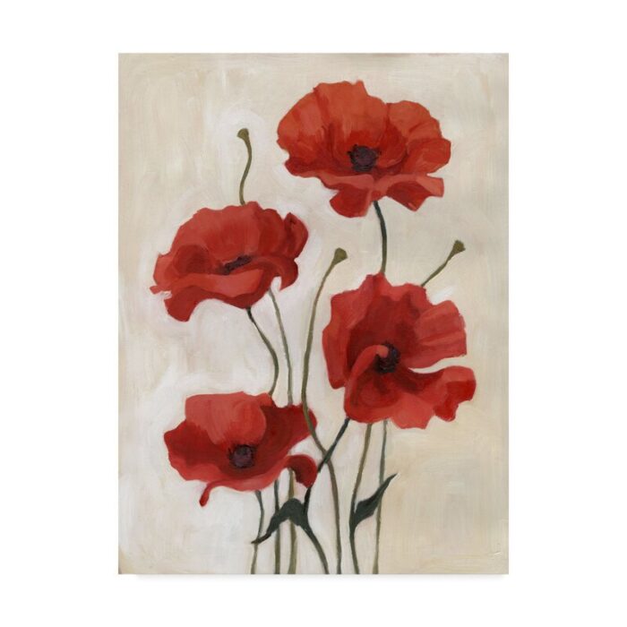 ” Poppy Bouquet III ” by Emma Scarvey Painting Print - Chic Decora