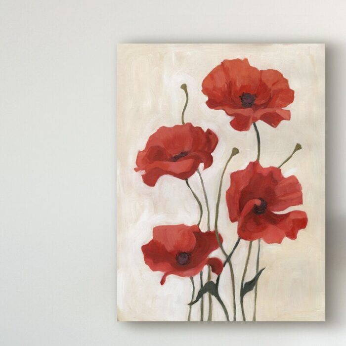 ” Poppy Bouquet III ” by Emma Scarvey Painting Print - Chic Decora