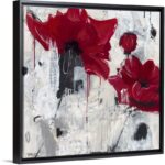 “Poppy Love” Painting Print on Canvas by Pamela K. Beer - Chic Decora