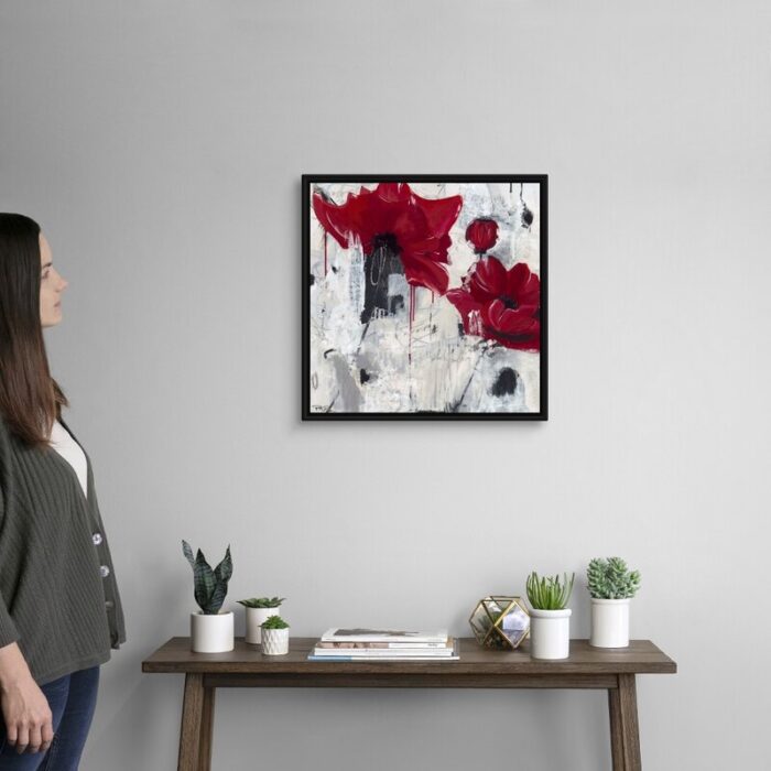 “Poppy Love” Painting Print on Canvas by Pamela K. Beer - Chic Decora