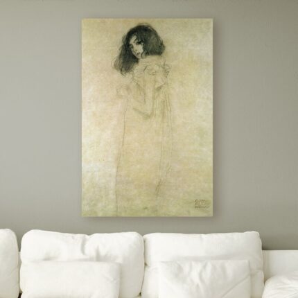 ” Portrait Of A Young Woman 1896-97 ” by Gustav Klimt - Chic Decora